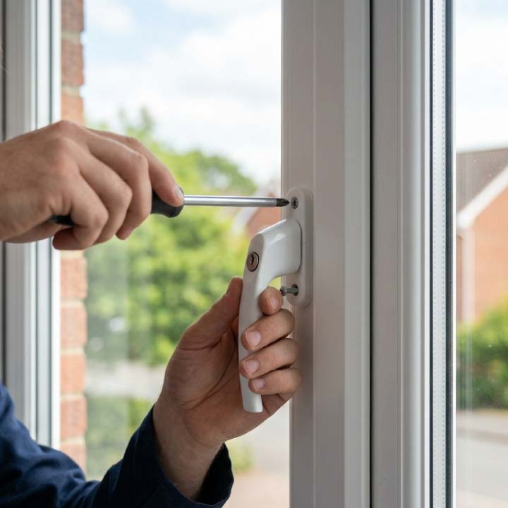 cambio manilla ventana pvc