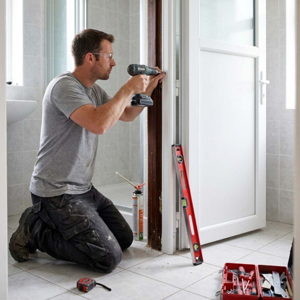 puerta pvc para baños